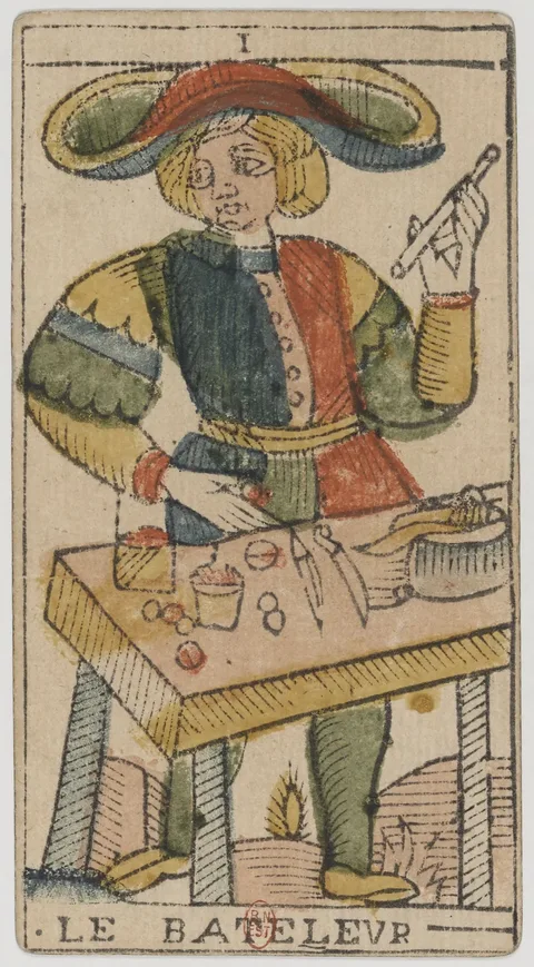 O Mago, arcano I do Tarot de Marselha de Jean Dodal