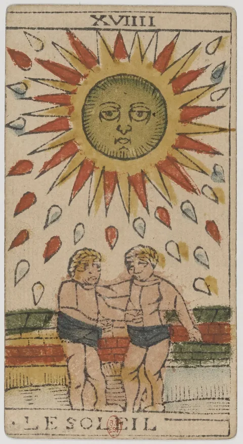 O Sol, arcano XIX do Tarot de Marselha de Jean Dodal