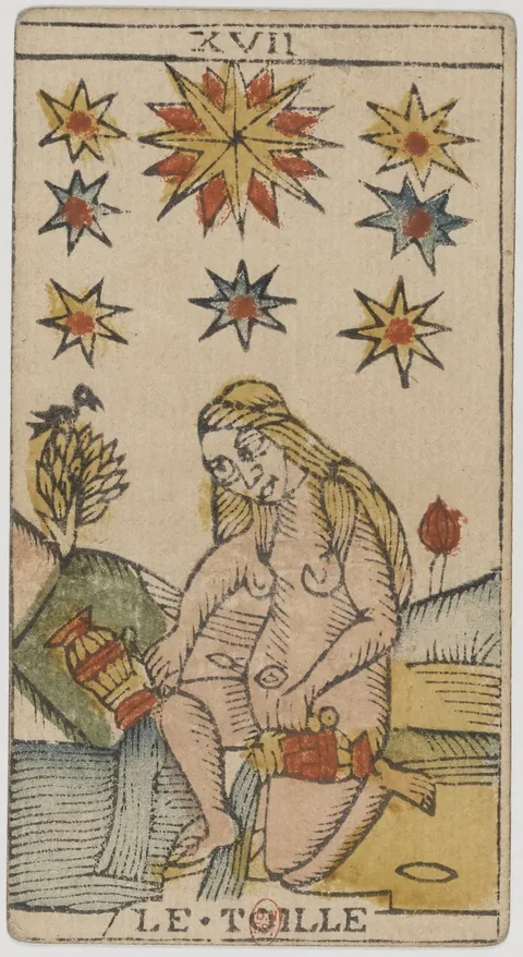 A Estrela, arcano XVII do Tarot de Marselha de Jean Dodal